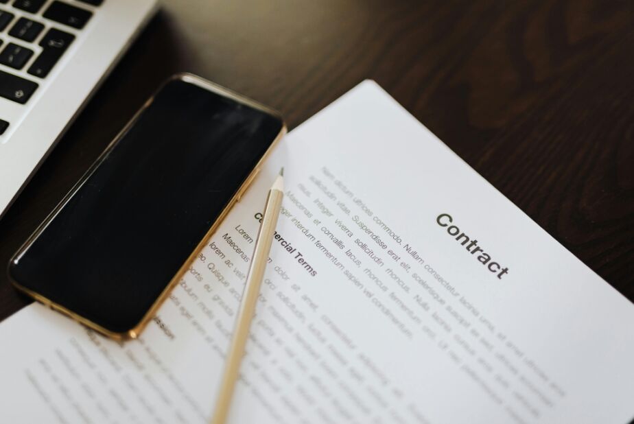 Contract on table for contract to hire employee